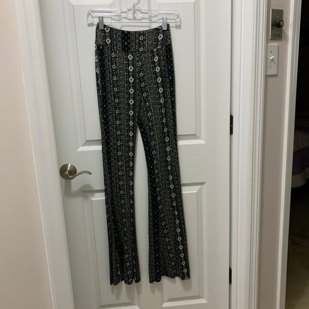 Patterned Flare Pants